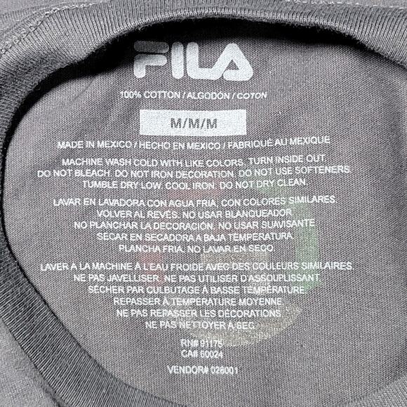 Fila Mountain Vista Tee Dark Grey Heather M NWT - Picture 7 of 11